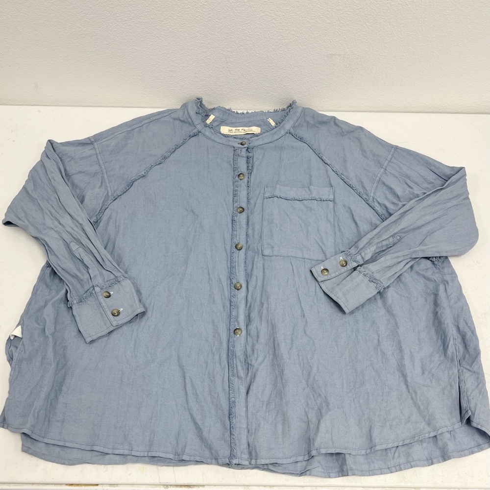 Free People Keep It Simple Button Down - Size: M - image 3